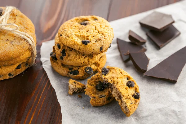 Chocolate biscuits. Cookies. — Stock Photo, Image