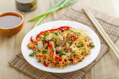 Pirinç Noodle yemek, tampon Tay