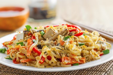 Pirinç Noodle yemek, tampon Tay