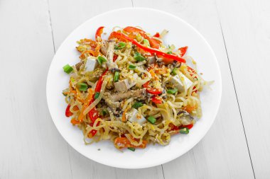 Pirinç Noodle yemek, tampon Tay