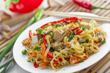 Pirinç Noodle yemek, tampon Tay