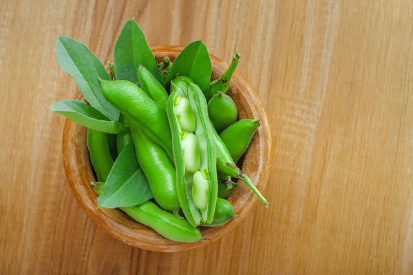 녹색 넓은 콩 — 스톡 사진