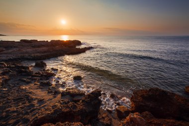 yukarıda deniz günbatımı