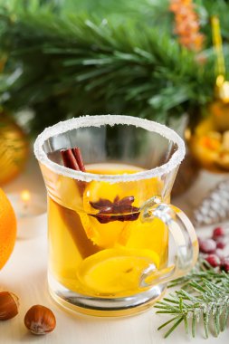 Noel sıcak bir içecek