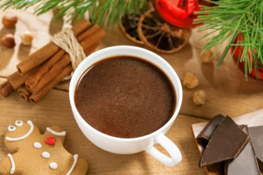 Noel sıcak bir içecek