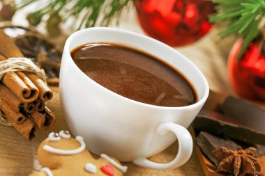 Noel sıcak bir içecek