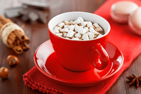 Varm choklad, vintern dryck — Stockfoto