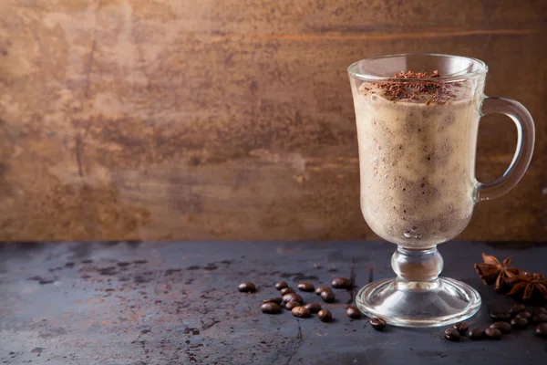 Smoothie of chocolate, banana and milk — Stock Photo, Image