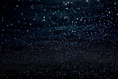 ufuk glitter vintage ışıklar arka plan, koyu mavi ve siyah