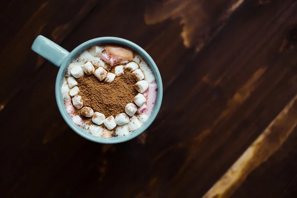 Dia dos namorados fundo, espaço de cópia, arte Latte — Fotografia de Stock