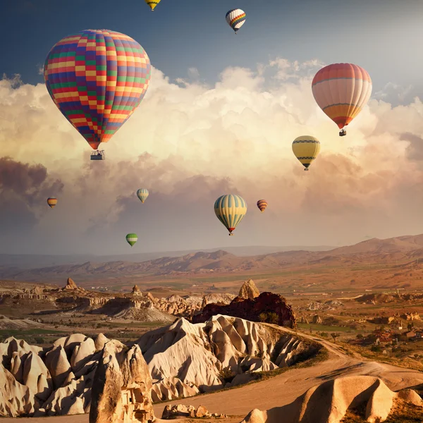 Cappadocia, latający balon — Zdjęcie stockowe