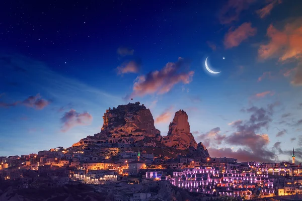 Uçhisar Kalesi Kapadokya Stok Resim