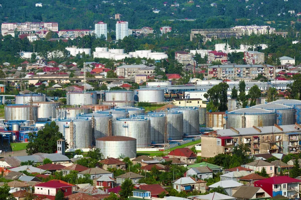 Benzină și rezervoare petroliere — Fotografie, imagine de stoc