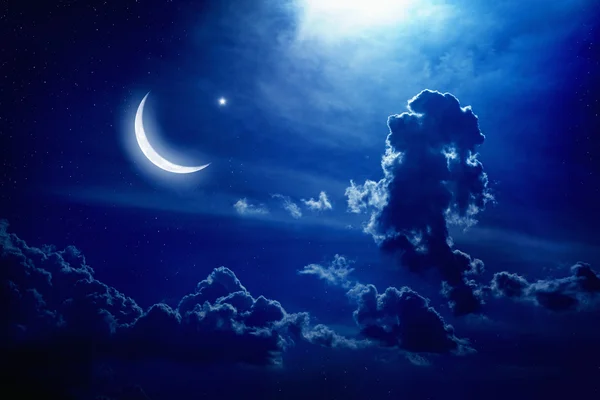 Moon and stars — Stock Photo, Image