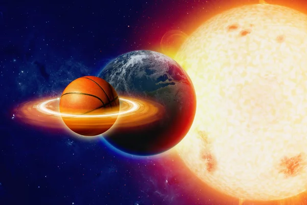 Planet basketball — Stock Photo, Image