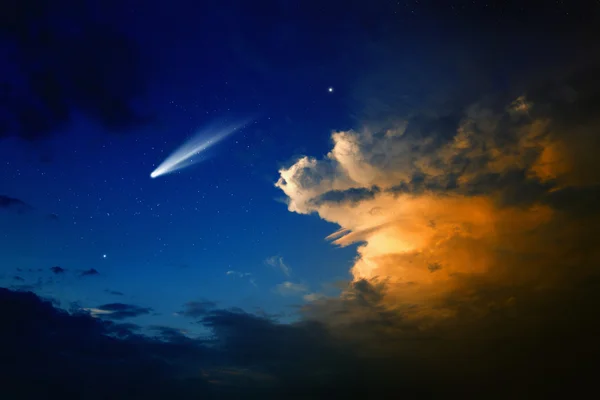 Cometa en el cielo — Foto de Stock