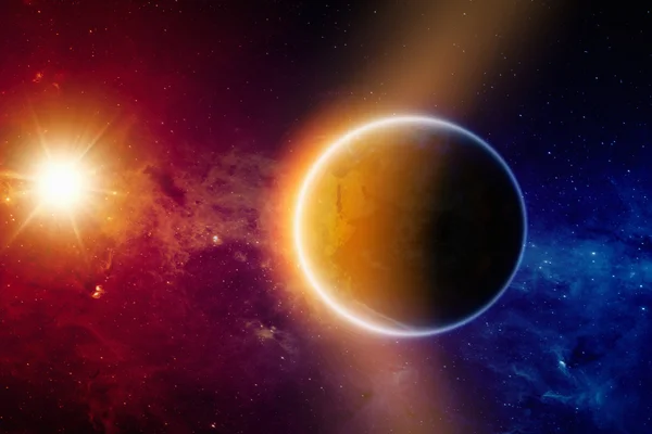 Glowing planet Earth — Stock Photo, Image