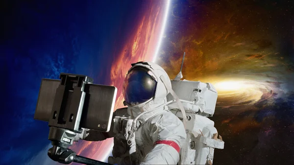 Fantastische ruimte selfie — Stockfoto