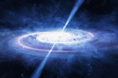 Quasar in deep space clipart
