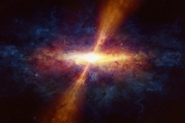 Quasar in deep space clipart