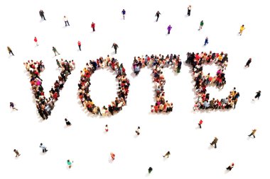 People that vote. clipart