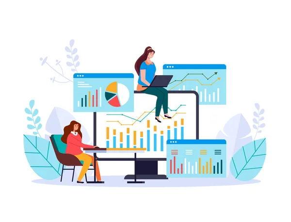 Finance Business Analytics Investment Satistics Management Information Vector Web Adstract — Διανυσματικό Αρχείο