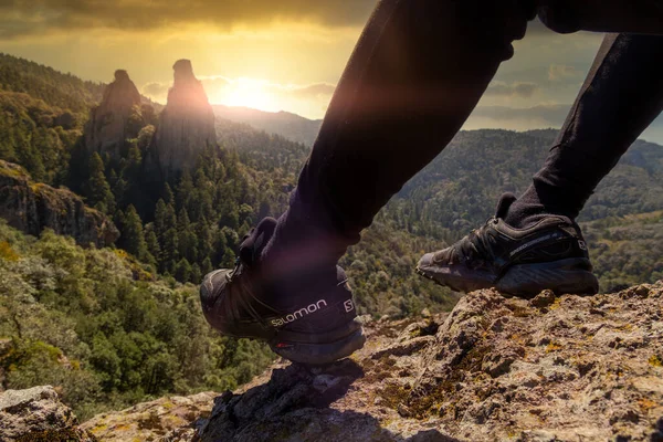 Pachuca Mexico 2020 Zapatillas Running Marca Salomon Montaña — Foto de Stock