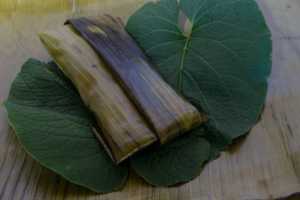 Tamale Mexican Banana Leaves — Stock Photo, Image