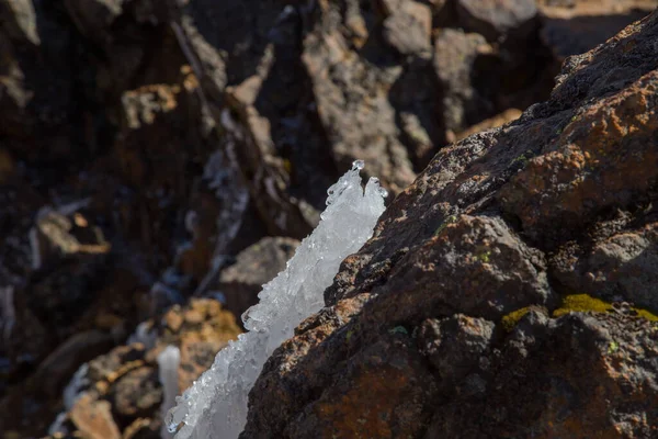 멕시코의 이즈키 포포카테페틀화 얼음에 초점을 맞추는 선택적 — 스톡 사진