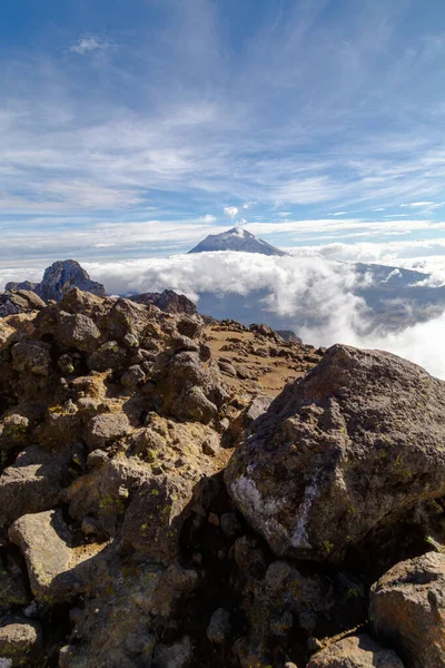 Närbild Skott Vulkanen Popocatepetl Mexiko — Stockfoto