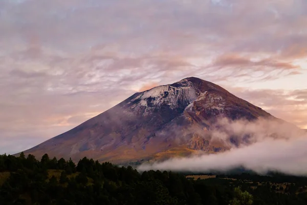 Primer Plano Del Volcán Popocatepetl México — Foto de Stock