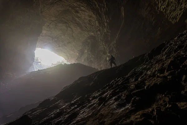 Närbild Skott Gruta Totomochapa Grotta Mörkret Mexiko — Stockfoto
