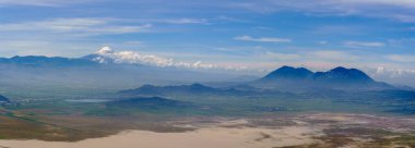 pico de orizaba volcano the highest mountain in Mexico, the citlaltepetl panoramic view clipart