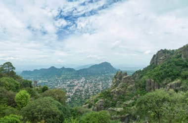 Hava Panoramik Görünümü Tepoztlan Meksika