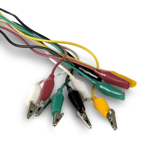 Fios elétricos coloridos — Fotografia de Stock