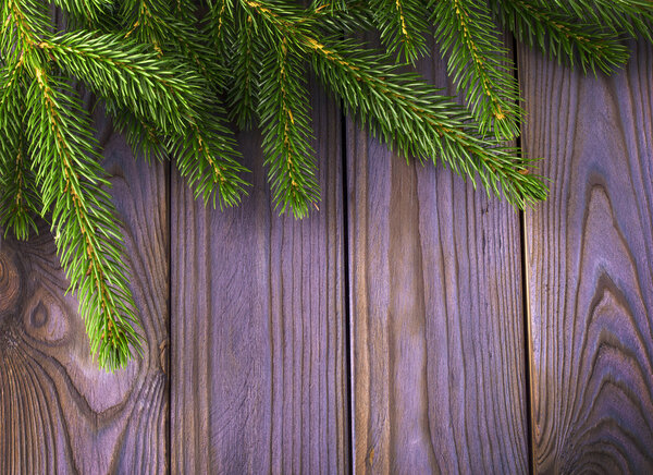 Christmas wooden background 