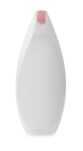 Närbild av en vit flaska på vit bakgrund — Stockfoto