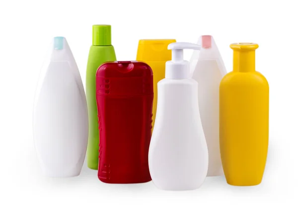 White and colore  bottles on  background — Stock Photo, Image