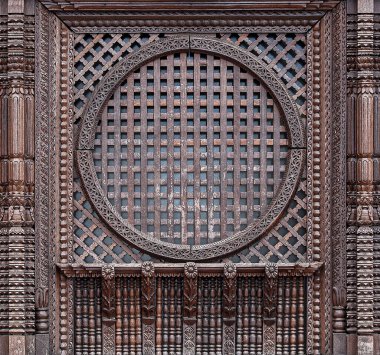 Dekoratif süslemeli antik Çin dokusu. Seçici odak