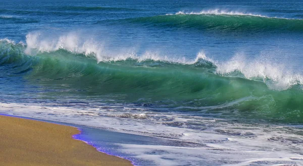 Paisaje Verano Playa Fondo Con Cielo Soleado Mar — Foto de Stock