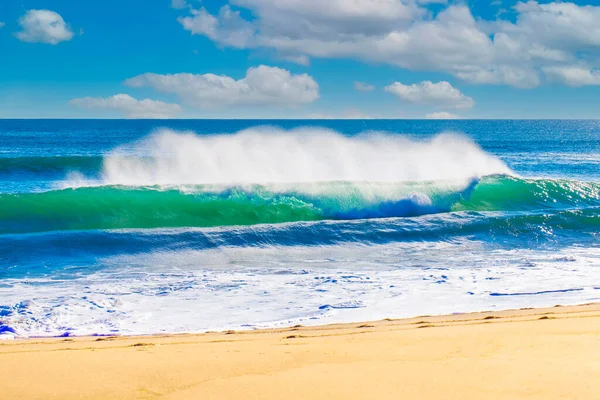 Paisaje Verano Playa Fondo Con Cielo Soleado Mar — Foto de Stock