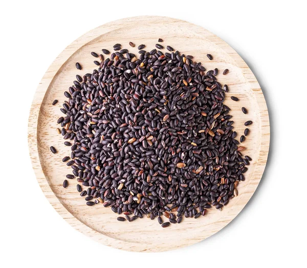 Black Rice White Background Selective Focus — Stock Photo, Image