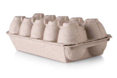 Yumurta kutusu on yumurta için, kapalı, beyaz üzerine izole