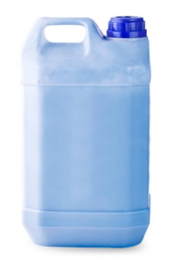 Beyaz kapaklı beyaz plastik kap.