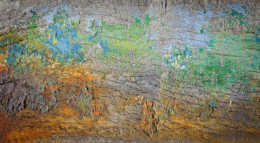 Eski renkli tahta dokusu. Seçici odak