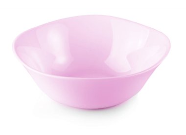 Beyaz arka planda izole edilmiş yeni pembe plaka