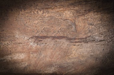 Eski dokuların seçici odak noktası ahşap tahtalar. Yakın plan.