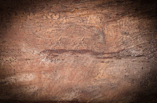 Eski dokuların seçici odak noktası ahşap tahtalar. Yakın plan.