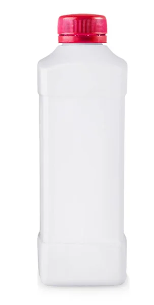 Close up Bílý plastový kontejner izolované na bílém pozadí — Stock fotografie