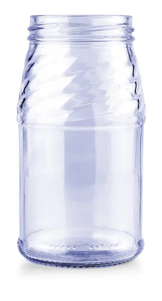 Üres üveg üveg elszigetelt fehér nyírás elérési út — Stock Fotó